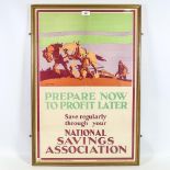 Prepare Now To Profit Later, original National Savings Committee poster, framed, overall frame