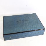 FRANCK MULLER - a large blue stained burr-walnut 6-slot watch storage/display box, ...