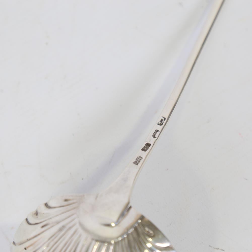 ***WITHDRAWN*** A George III silver Onslow pattern soup ladle, with shell bowl, by Robert... - Image 3 of 5