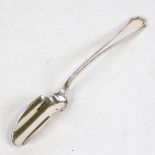 An American sterling silver Stilton cheese scoop, by Black Starr & Frost of New York, length 18cm,