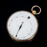 BREGUET - a fine and rare late 19th/early 20th century Jump Hour repeater pocket watch, white enamel
