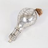 WMF - rare electroplate bell push in the form of a hot air balloon, length 8.5cm