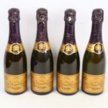 4 half bottles of Veuve Clicquot Ponsardin Champagne, vintage 1961 Cellar scuffs to labels and