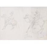 Edward Corbould (1815 - 1905), pencil sketch, Roman soldiers on horseback, signed, 17cm x 21cm,