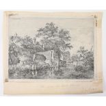 John Chrome, etching, front of the new mills Norwich, signed in the plate, dated 1813, sheet size