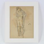 James Adam McNeil Whistler (1900 - 1949), lithograph on laid paper, standing figure, signed with