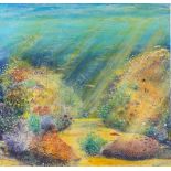 Ron Lobeck, acrylic on board, tropical seabed, signed, 54cm x 56cm, unframed Very good condition
