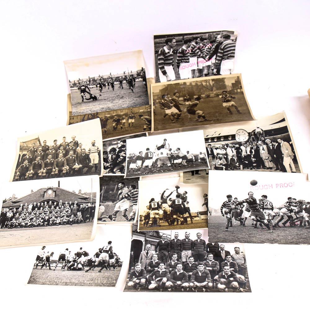 A quantity of Vintage photographs relating to rugby, including press photographs and photographs - Image 2 of 2