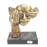 Austin Designs Cutrone masked figure on plinth, height 30cm