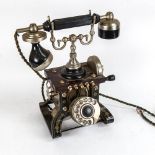 A Telcer Stockholm Antique style telephone, height 33cm