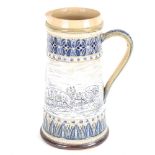 HANNAH BARLOW for ROYAL DOULTON - a 19th century Lambeth stoneware pottery lemonade jug, decorated