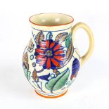 An Art Deco Swansea Ware Irene pattern pottery jug, height 21cm