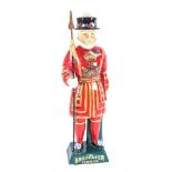 A Carlton Ware ceramic beefeater back bar figure, height 41cm (chipped)