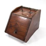 A Victorian mahogany coal purdonium