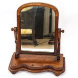 A small Victorian mahogany toilet mirror