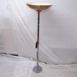 A modernist Italian design copper effect uplighter, H184cm