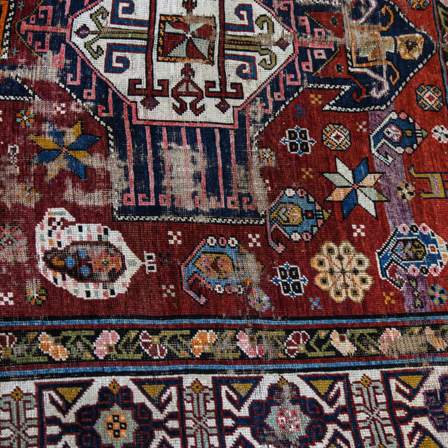 A large red and cream ground Afghan design carpet, 336cm x 184cm - Bild 5 aus 6