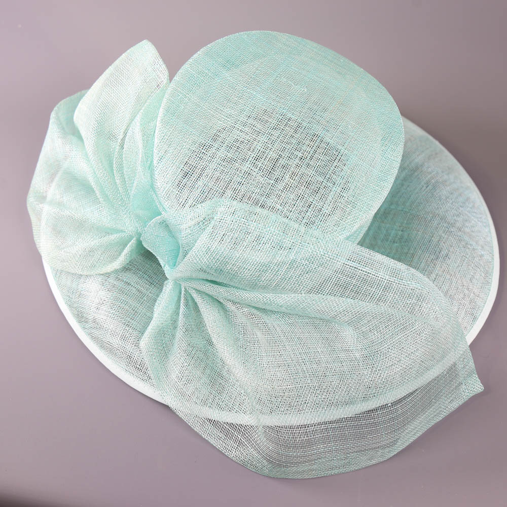 HATMOSPHERE COLLECTION - Spearmint green occasion hat, with bow detail, internal circumference 55cm, - Image 5 of 6