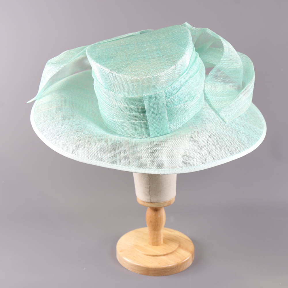 HATMOSPHERE COLLECTION - Spearmint green occasion hat, with bow detail, internal circumference 55cm, - Image 3 of 6