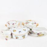 A group of Royal Worcester Evesham pattern dinnerware, including tureens, sauce boat, ramekins etc