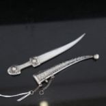 An Antique Russian Imperial 84 zolotnik standard silver military Navy dagger, blade length 9.5cm