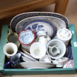 Various ceramics, including meat plates, Aynsley Cottage Garden pattern china etc (boxful)