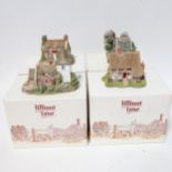 4 Lilliput Lane cottages - Mrs Binkerton's Post Office, Leagrave cottage, St Govan's Chapel, and