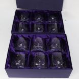 2 sets of 6 Edinburgh Crystal Whisky tumblers, height 9cm