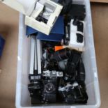 Various Vintage cameras and accessories, including Zenit 12XP, Zenit-E, Praktica, tripod etc (