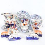 Various ceramics, including Staffordshire Dalmatians, jugs, plates etc