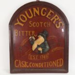 A reproduction Younger's Scotch Bitter 3-dimensional advertising sign, 60cm x 50cm