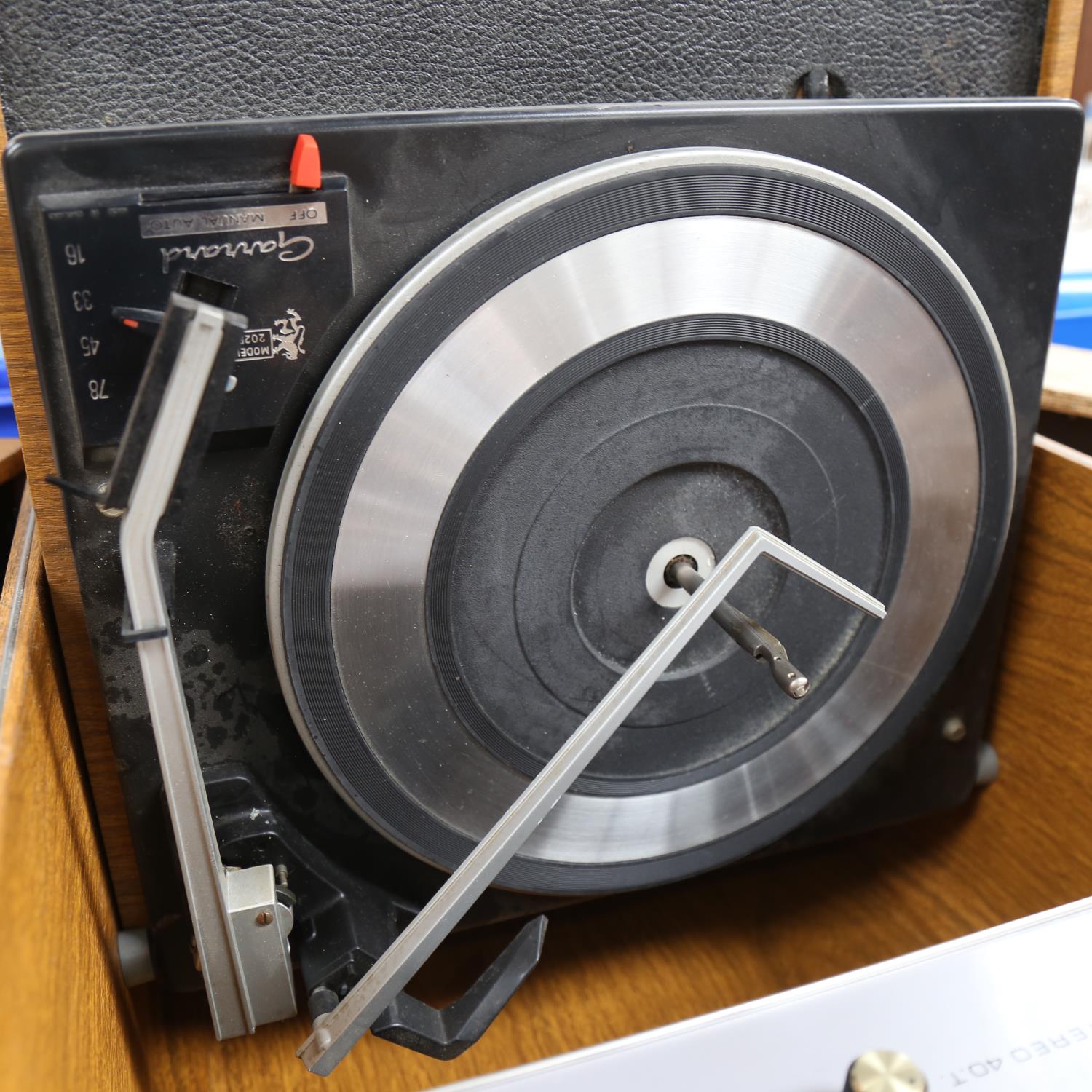 GARRARD - a Vintage model 2025 turntable, in Elizabethan stereo 40.T portable case with attached - Image 2 of 2