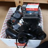 Various Vintage cameras, binoculars, camcorders etc (boxful)