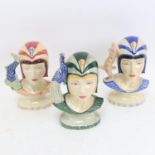 A set of 3 Kevin Francis porcelain "Queens of the Nile" bust figures, produced by Peggy Davies