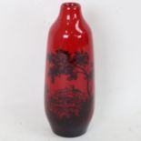 A Royal Doulton Flambe woodcut 1614 vase, height 14.5cm