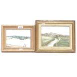 2 watercolour scenes of Rye, various artists, largest 16cm x 22cm, both framed (2)