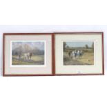 Anthony Richard Tiffin, pair of limited edition coloured prints, plough horses, signed on the mount,