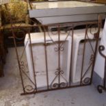 2 enamel butler's sinks, and a small wrought-iron gate