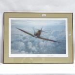 Gerald Coulson, colour print, cloud dancer (Super Marine Spitfire), signed in pencil by the