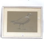 Spencer Roberts, pencil study heightened with white, gulls in winter, signed and dated 1952, 29cm