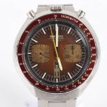 SEIKO - a Vintage stainless steel Bullhead automatic chronograph bracelet watch, ref. 6138-0040,