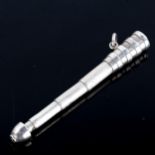 A novelty white metal lighthouse propelling pencil, unmarked, closed length 4cm Concertina action