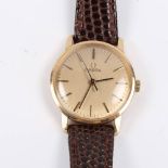 OMEGA - a lady's Vintage 9ct gold mechanical wristwatch, ref. 1061, circa 1977, champagne dial