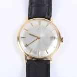 OMEGA - a Vintage 18ct gold automatic wristwatch, ref. 162037, circa 1960s, silvered dial with