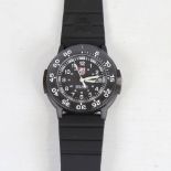 LUMINOX - a black CarbonoxTM Navy SEAL 3000 Series Military quartz wristwatch, ref. XS.3001.F, circa