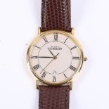 MICHEL HERBELIN - a gold plated stainless steel Classiques quartz wristwatch, ref. 12443, cream