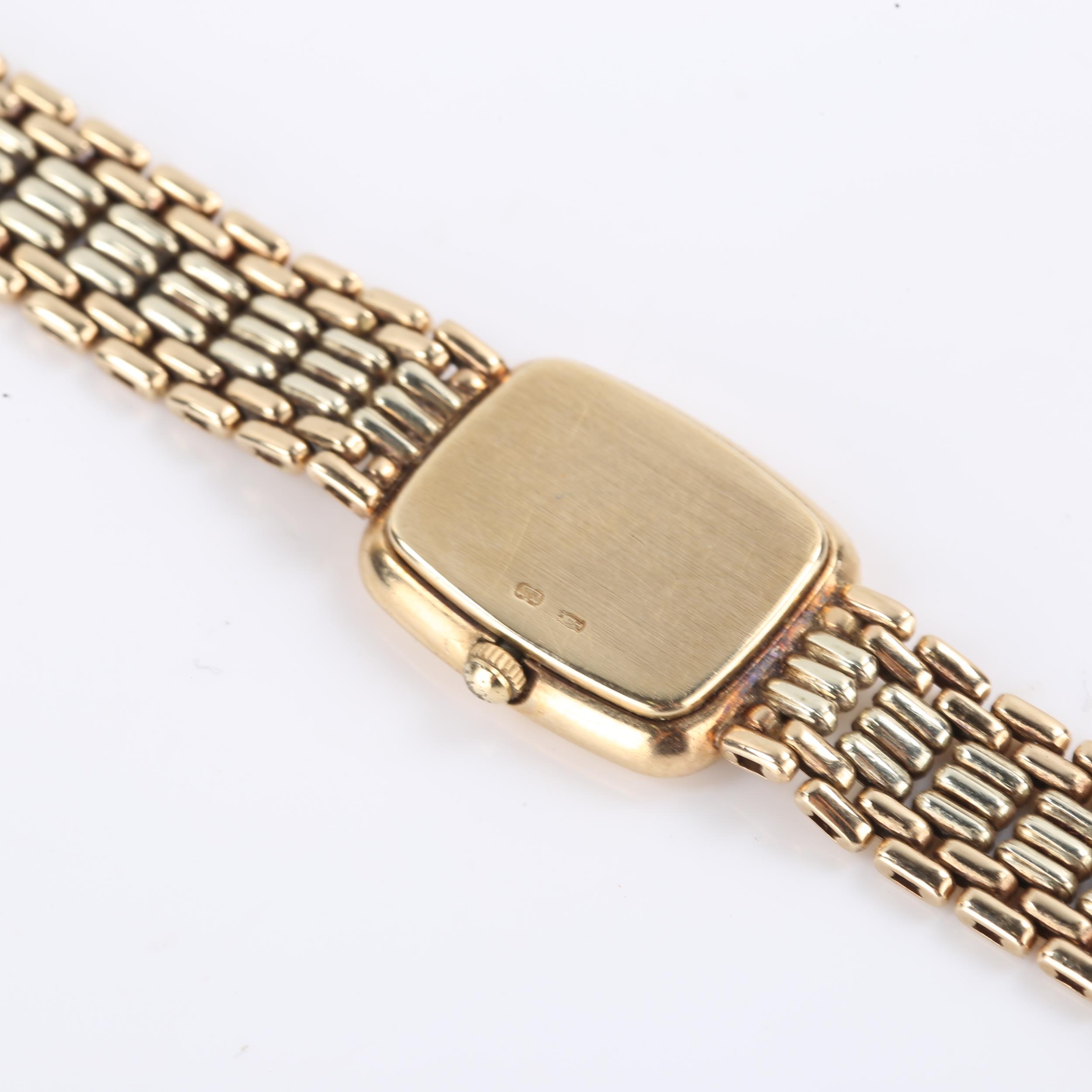 RECORD - a lady's Vintage 9ct gold De Luxe quartz bracelet watch, champagne dial with gilt baton - Image 4 of 5