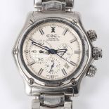 EBEL - a stainless steel 1911 BTR automatic chronometer bracelet watch, ref. E9137L70, silvered dial