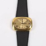 FAVRE LEUBA - a Vintage gold plated stainless steel Happy mechanical wristwatch, champagne dial with
