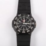 LUMINOX - a black CarbonoxTM Navy SEAL 3000 Series Military quartz wristwatch, ref. XS.3001.F, circa